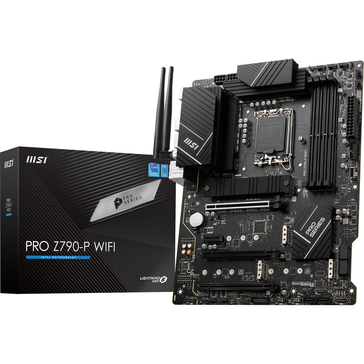 Msi pro z790-p wifi socket 1700 moederbord (zwart, raid, 2.5 gb-lan, wi-fi 6e, bt, sound, atx)