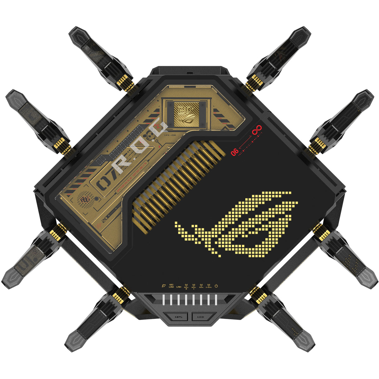 Asus rog rapture gt-be98 20th anniversary edition router (zwart)