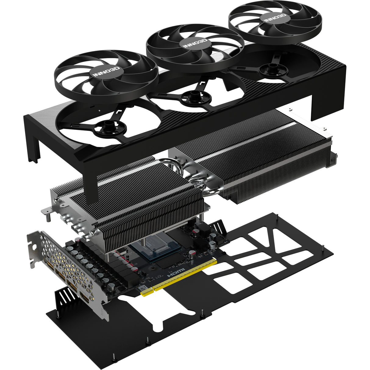 Inno3d geforce rtx 5080 x3 oc grafische kaart (dlss 4, 3x displayport, 1x hdmi 2.1)
