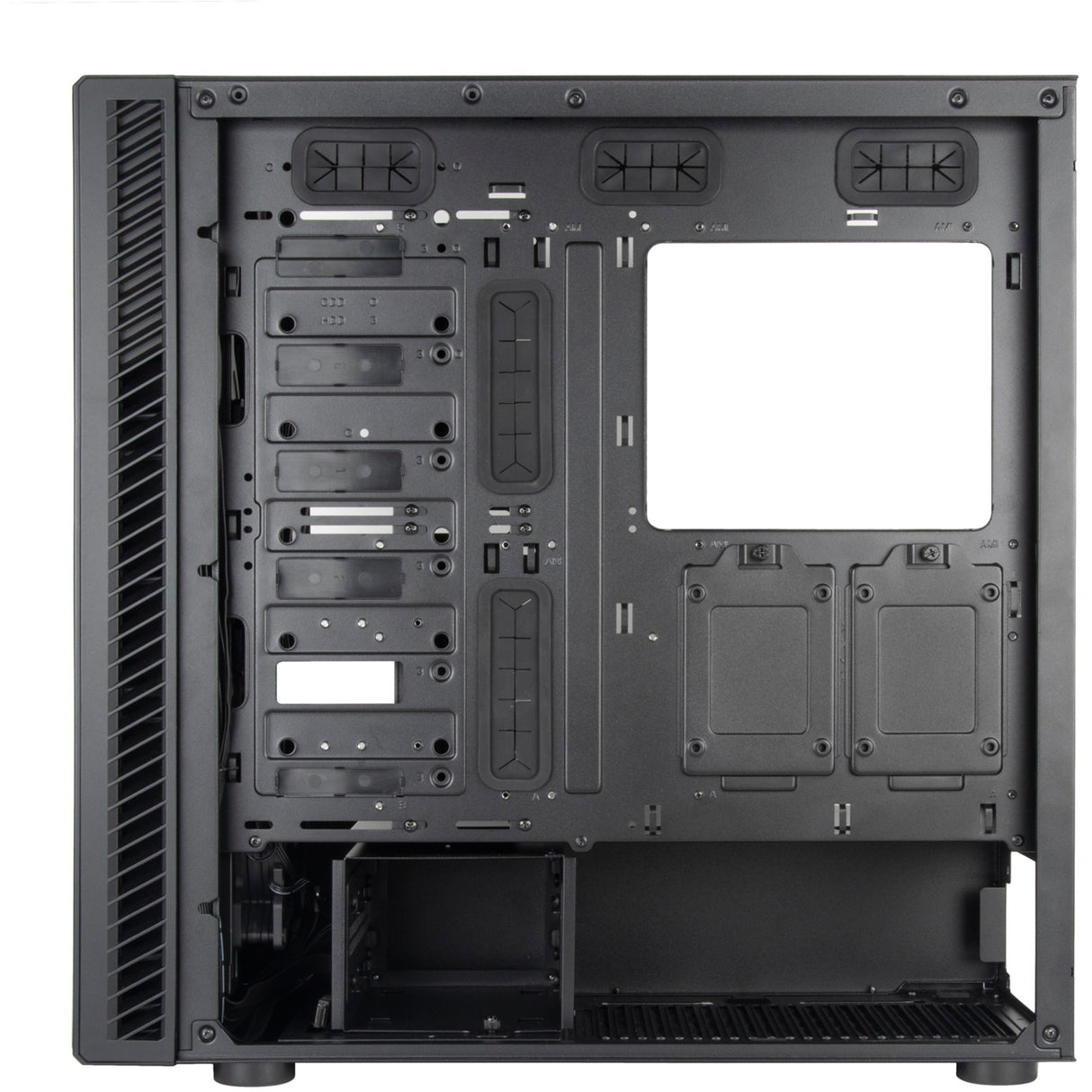 Silverstone seta q1 midi tower behuizing (zwart | 2x usb-a | 1x usb-c)