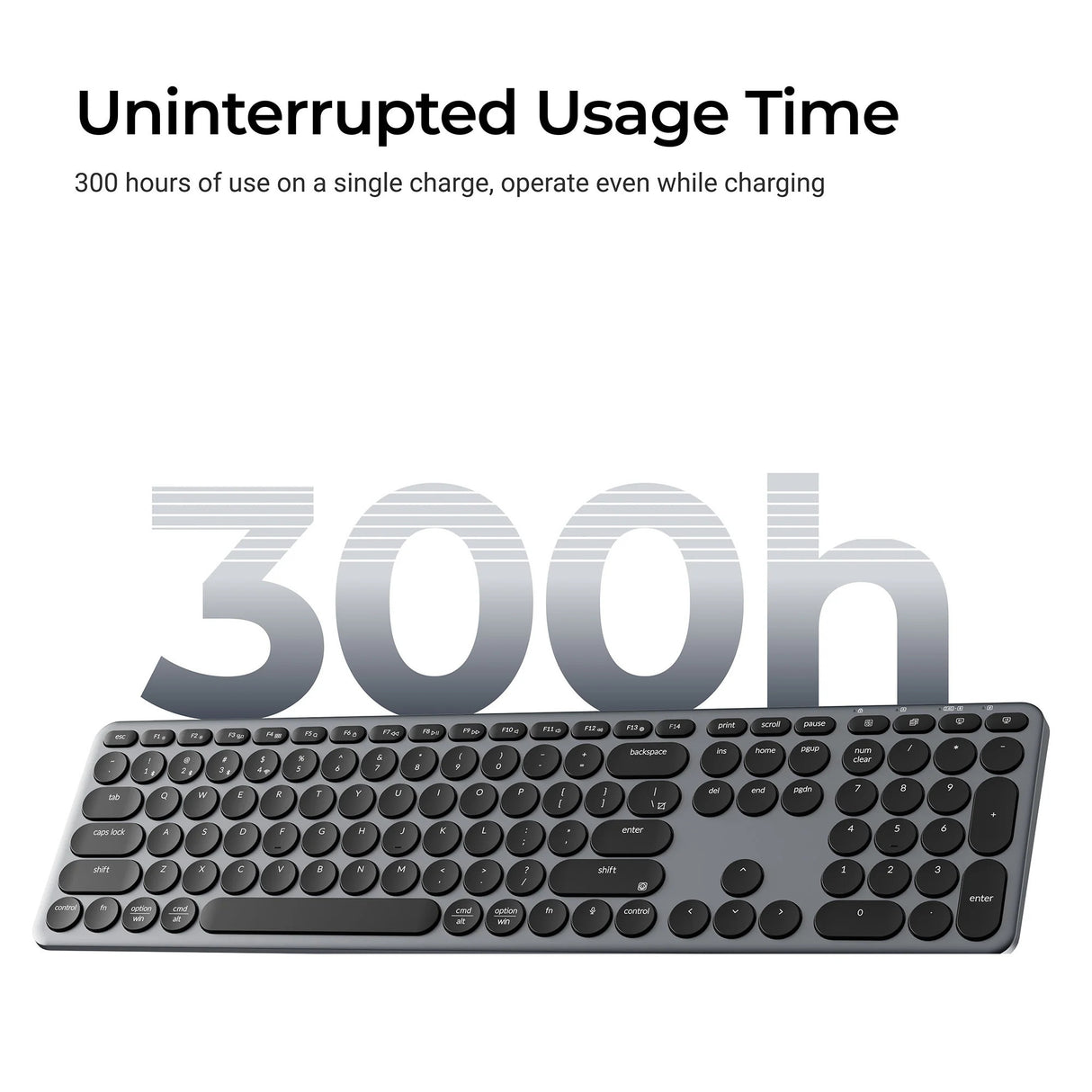 Keychron b5 pro-k1 toetsenbord (grijs, us lay-out (qwerty), scissor switches, 100%, abs keycaps, 2.4 ghz bluetooth usb)