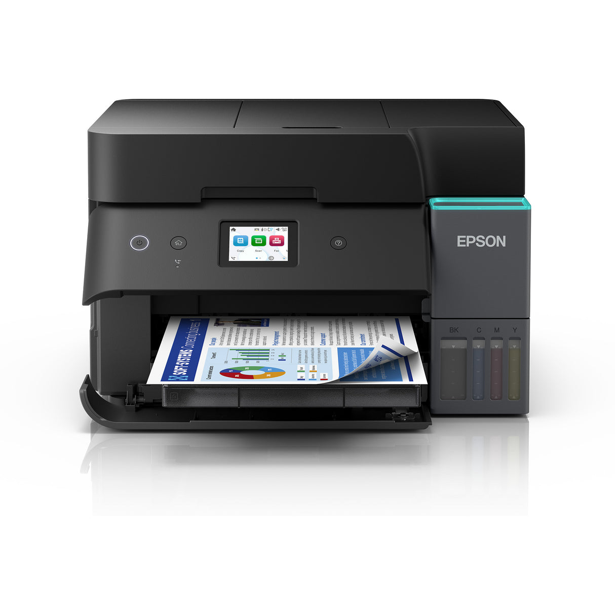 Epson ecotank et-4950 all-in-one inkjetprinter (zwart, faxen, scannen, kopiëren, wifi, inclusief tot 3 jaar inkt)