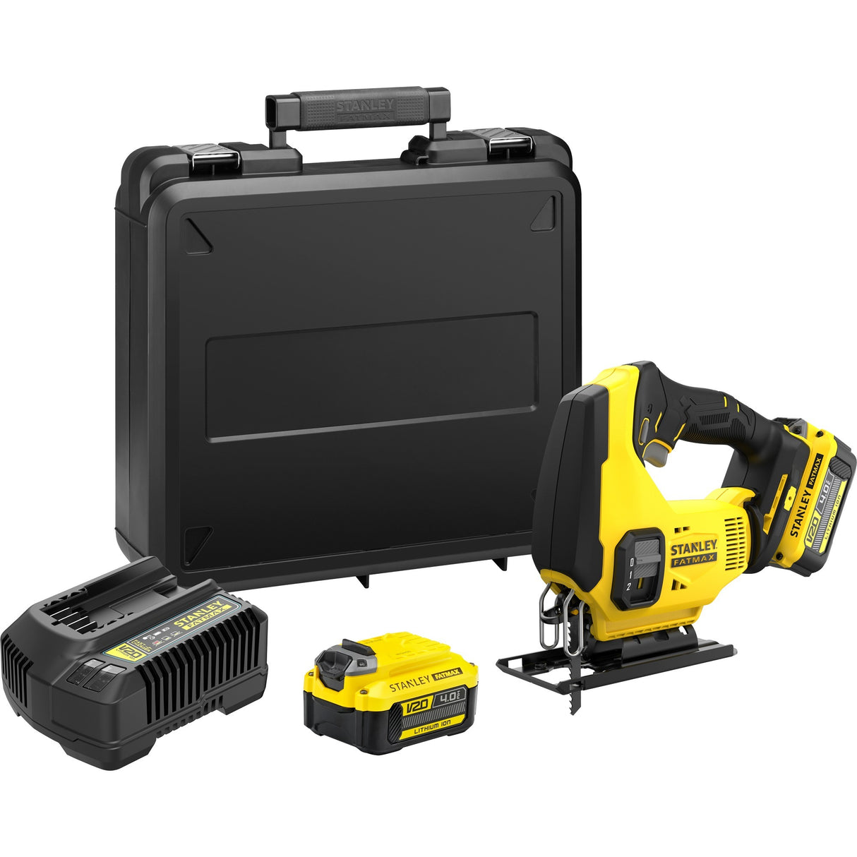 Stanley sfmcs600m2k fatmax® v20 accu decoupeerzaag 18v 4.0ah in koffer