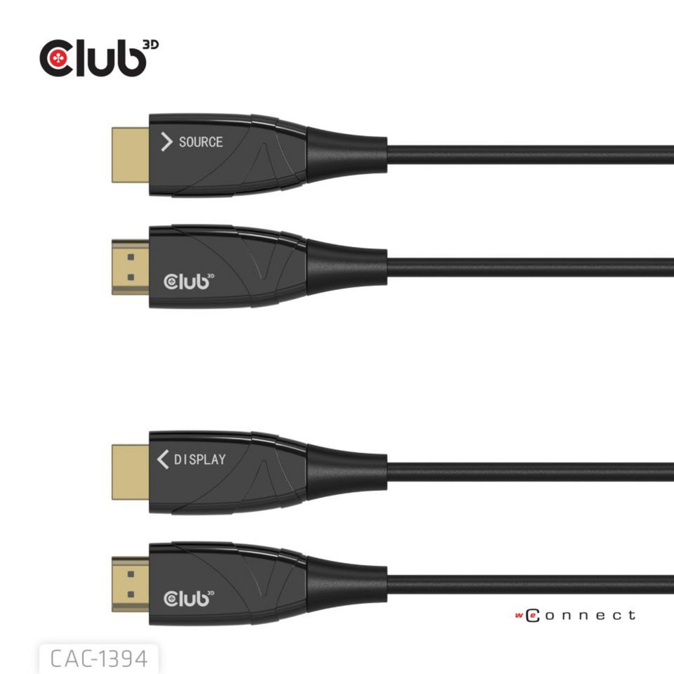 Club 3d actieve optische hdmi kabel (zwart, 100 meter)