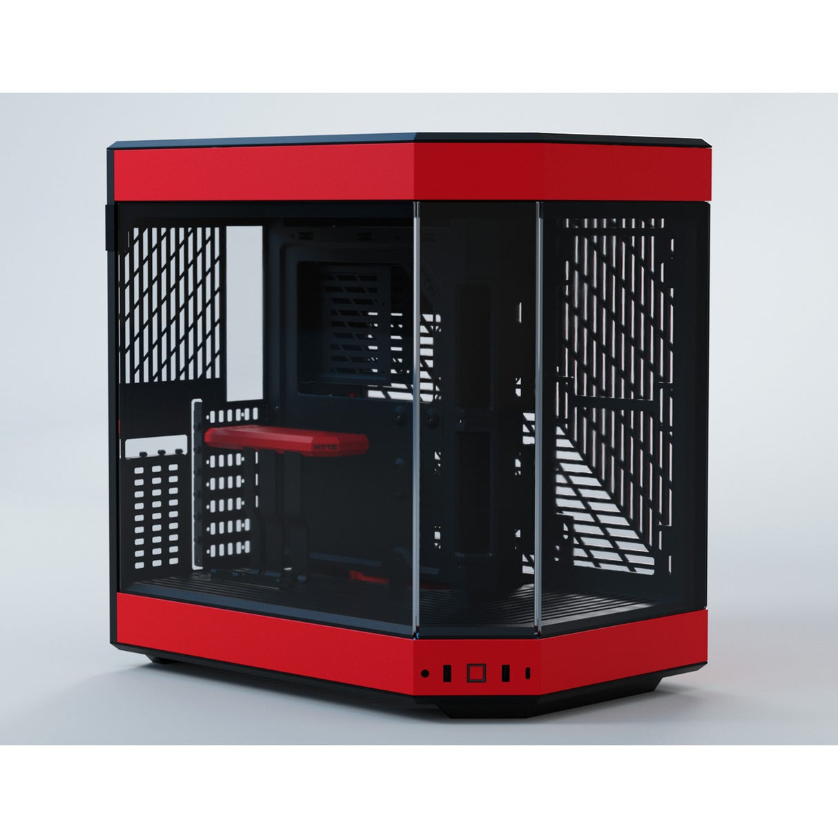 Hyte y60 midi tower behuizing (rood zwart | 3x usb-a | tempered glass)