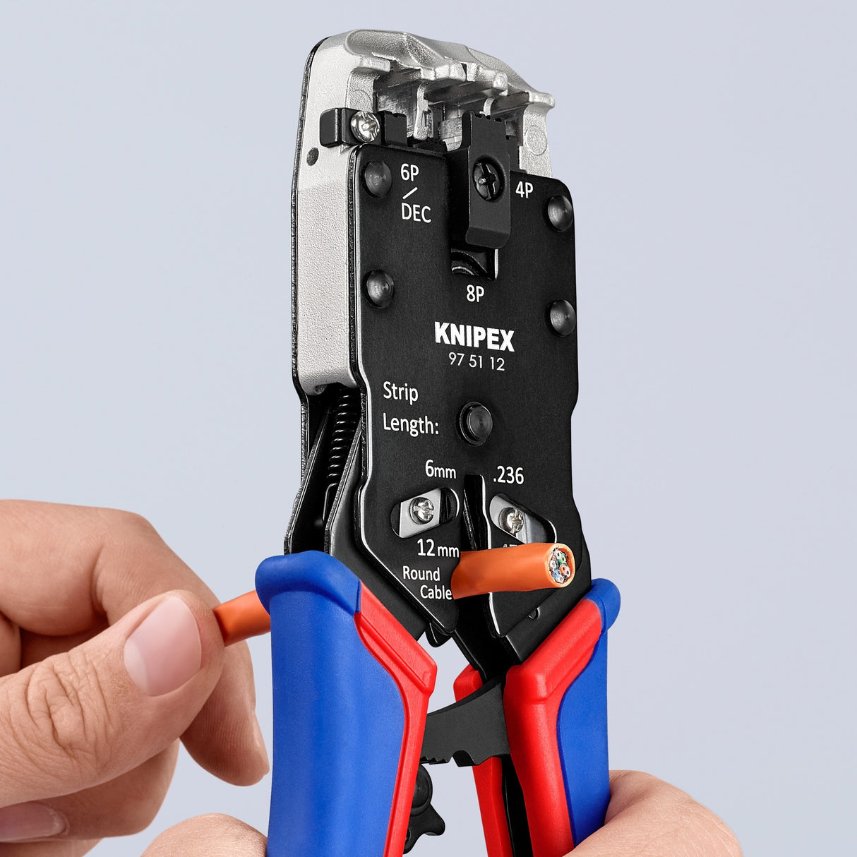 Knipex 975112 krimptang voor westernstekkers - 200mm