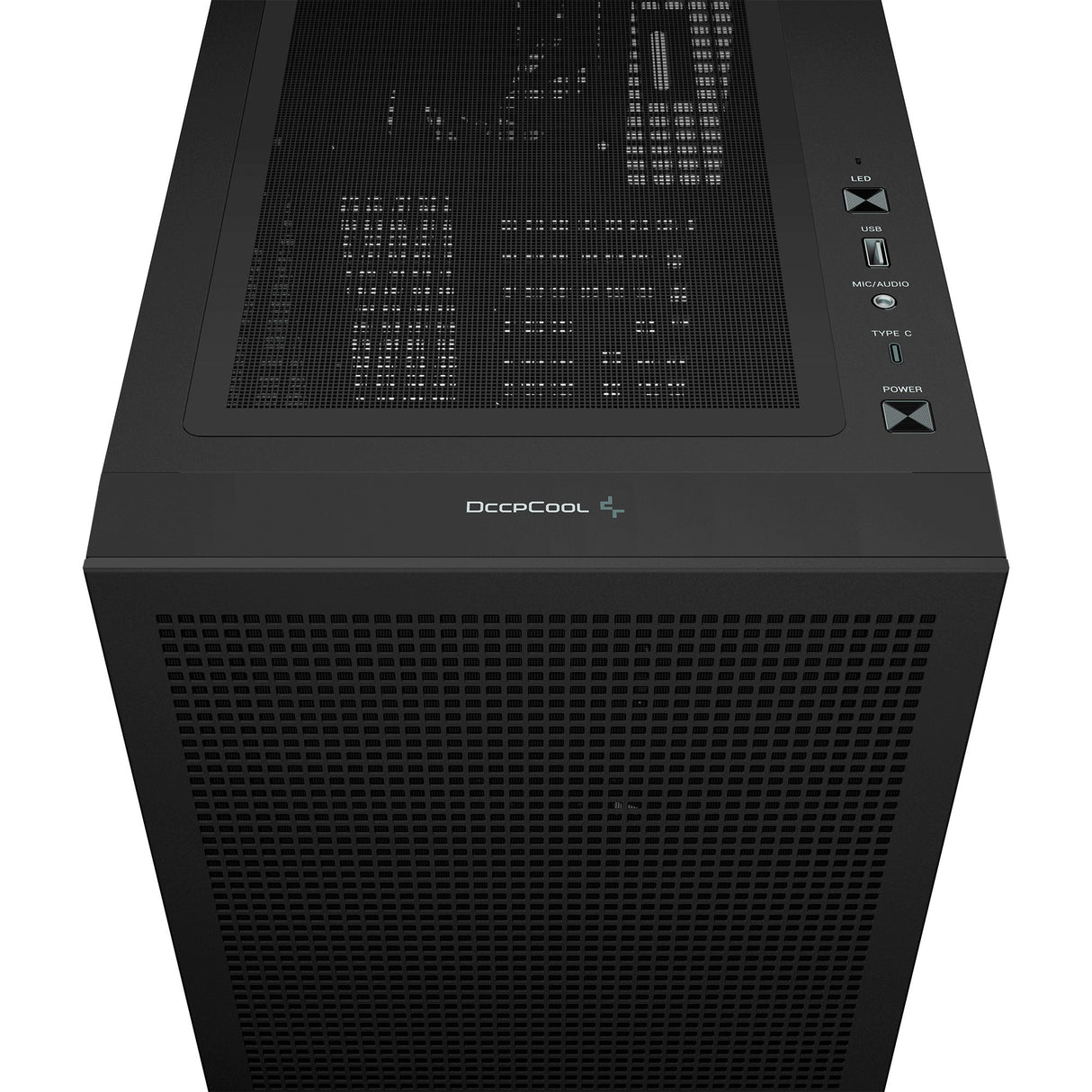 Deepcool ch560 midi tower behuizing (zwart | 1x usb-a | 1x usb-c | rgb | window)