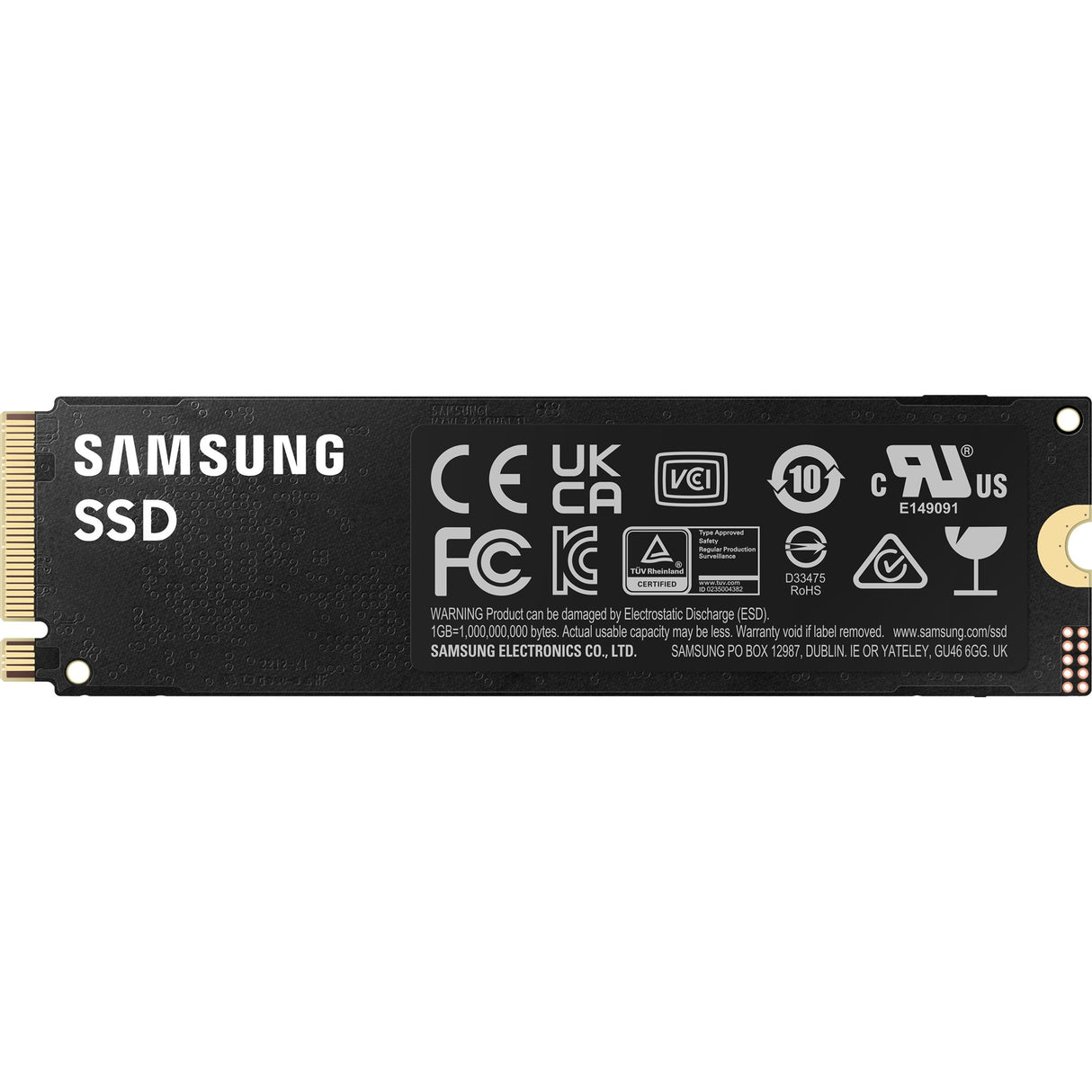 Samsung 990 pro 1 tb ssd (mz-v9p1t0bw, pcie gen 4.0 x4, nvme 2.0)