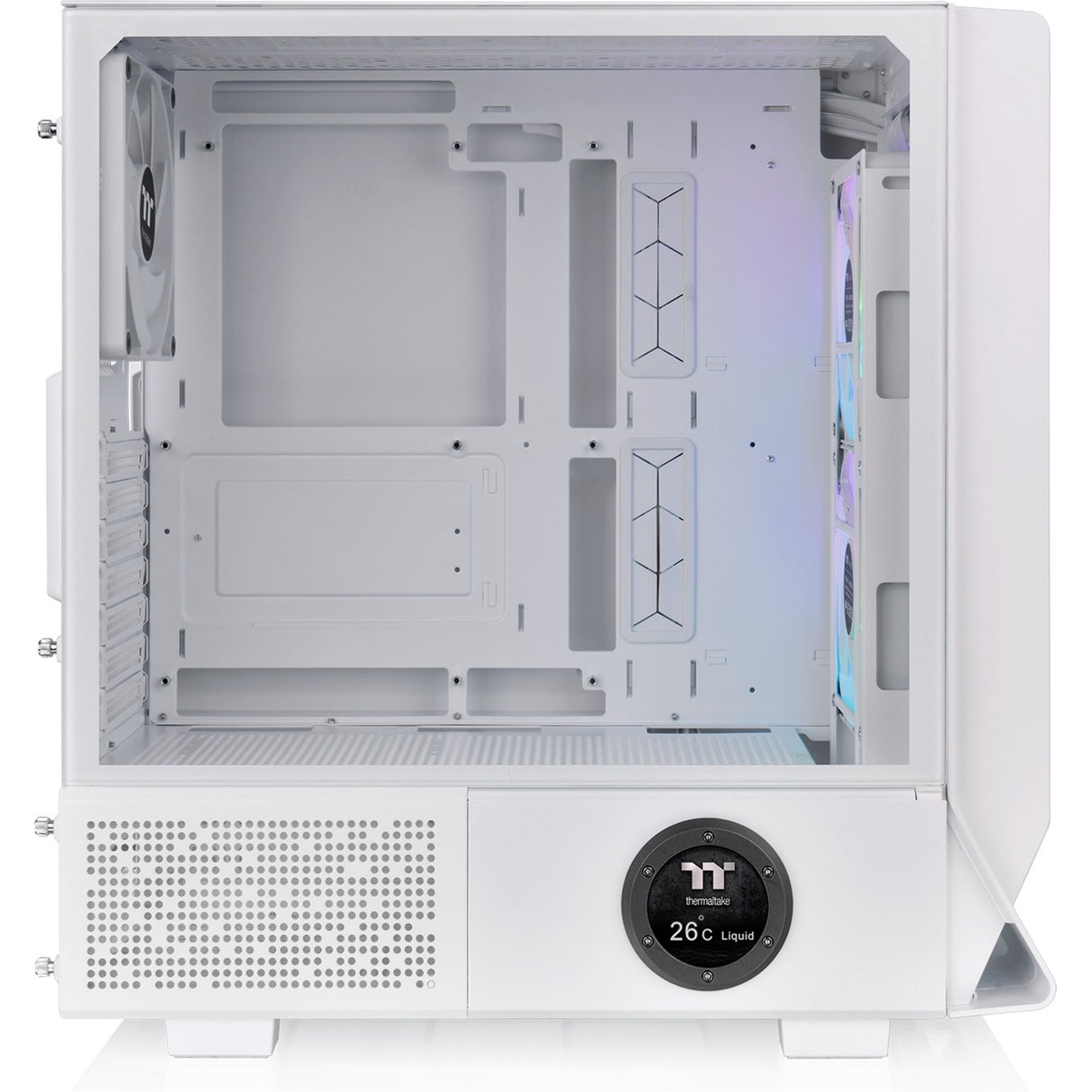 Thermaltake ceres 350 mx - snow midi tower behuizing (wit | 2x usb-a | 1x usb-c | rgb | tempered glass)