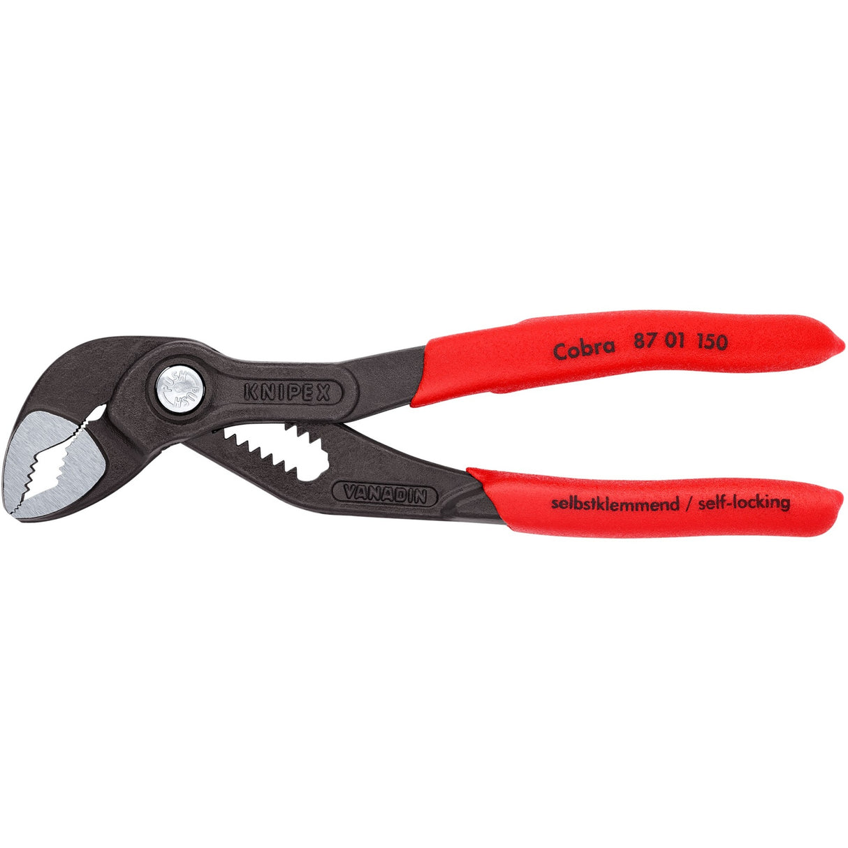 Knipex cobra waterpomptang 8701150 zweedse- waterpomp-tang (zwart rood, 150 mm)