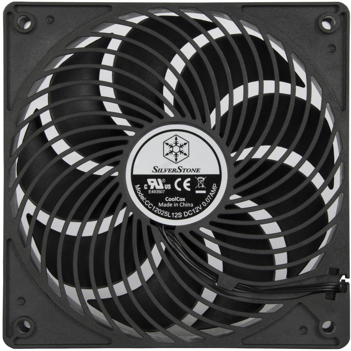 Silverstone air penetrator 120i case fan (zwart, 120 x 120 x 25 mm)
