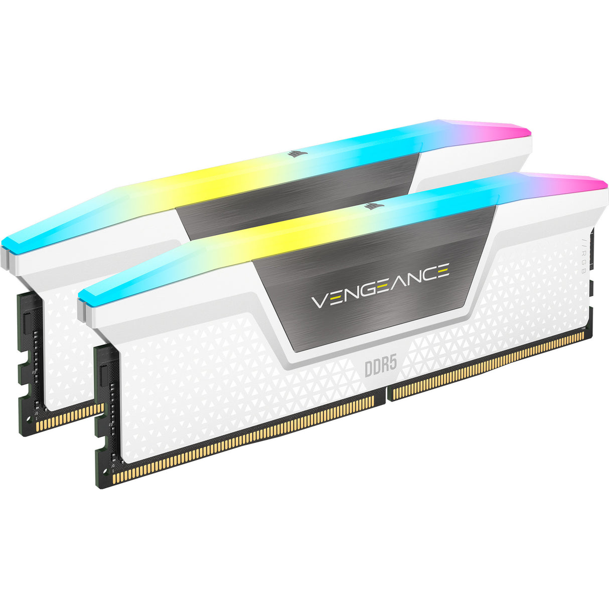 Corsair vengeance rgb 32 gb ddr5-6000 (2x 16 gb) werkgeheugen (wit, cmh32gx5m2b6000z30w, xmp, expo)