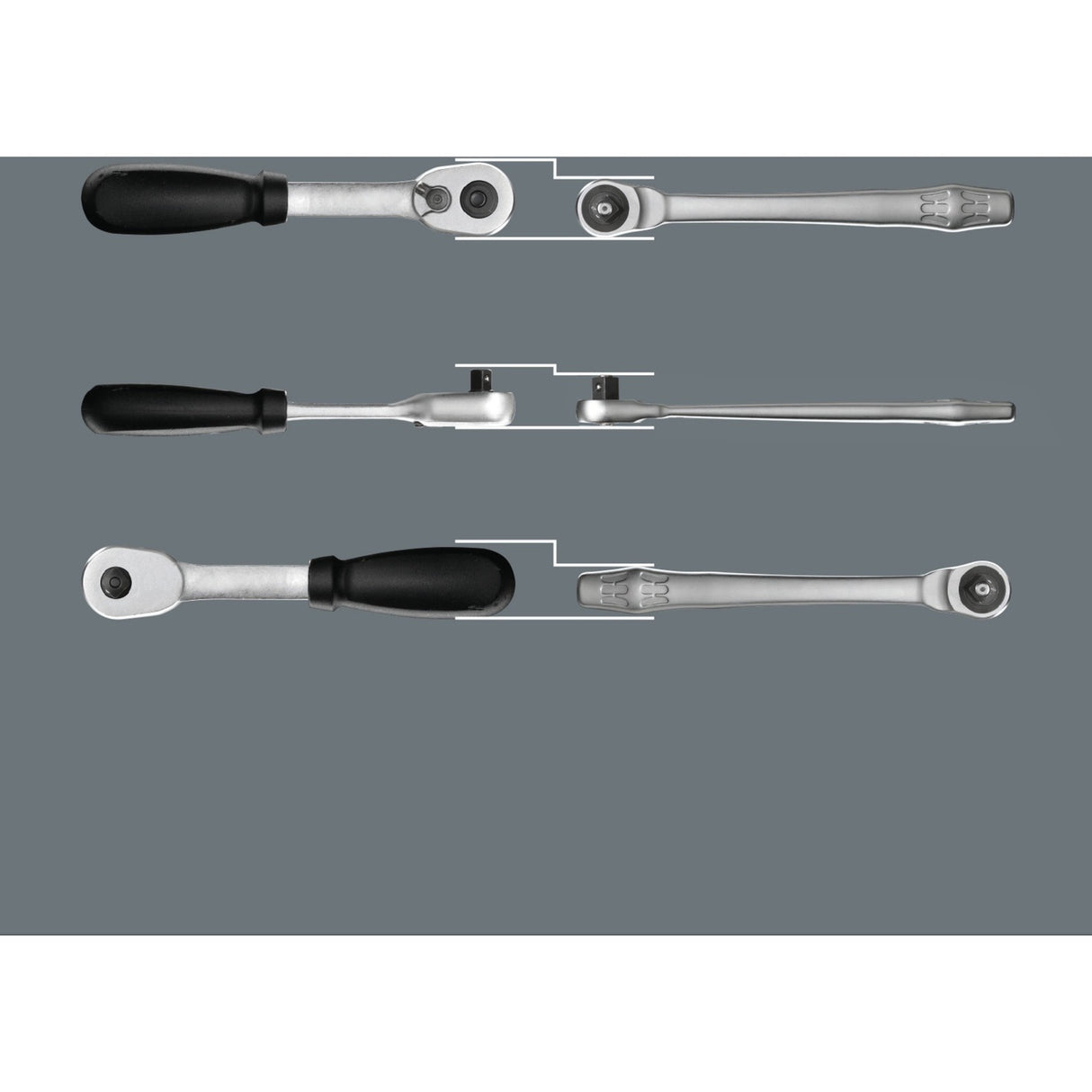 Wera 8100 sc 7 zyklop metal-ratelset met doorsteekvierkant 1 2 aandrijving gereedschapsset ( 28-delig )
