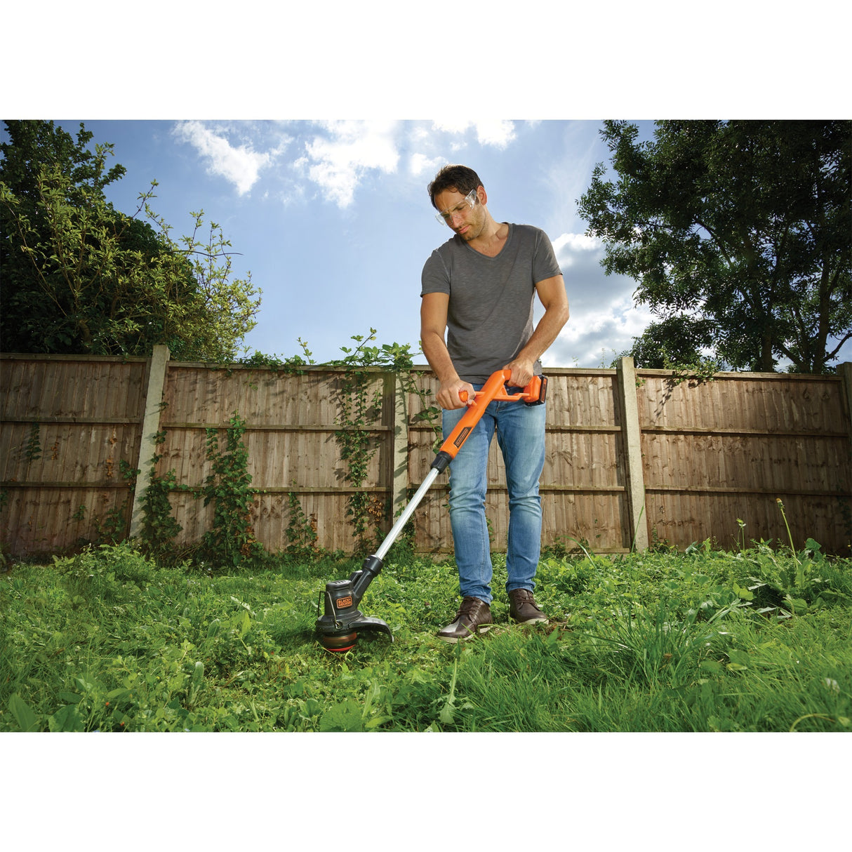 Black+decker accu grastrimmer st182320 (oranje, accu inbegrepen)