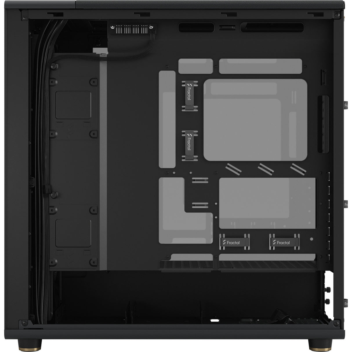 Fractal design north xl rc charcoal black tg dark midi tower behuizing (zwart houtkleur | 2x usb-a | 1x usb-c | tempered glass)