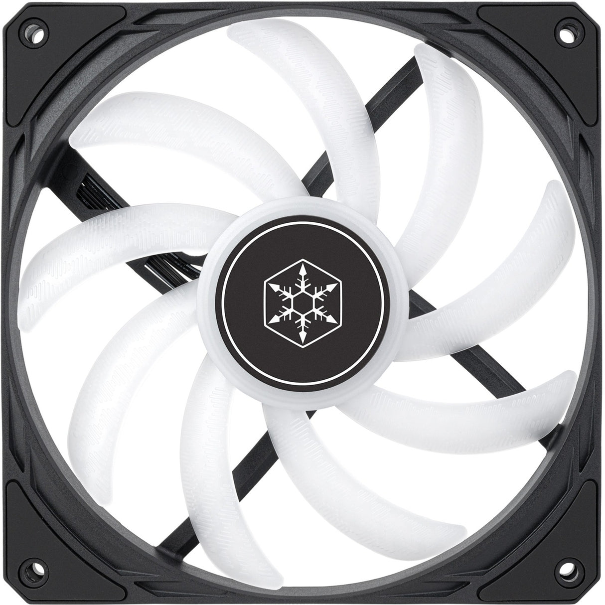Silverstone air slimmer 140 argb case fan (zwart, 140 x 15 x 140 mm, pwm)