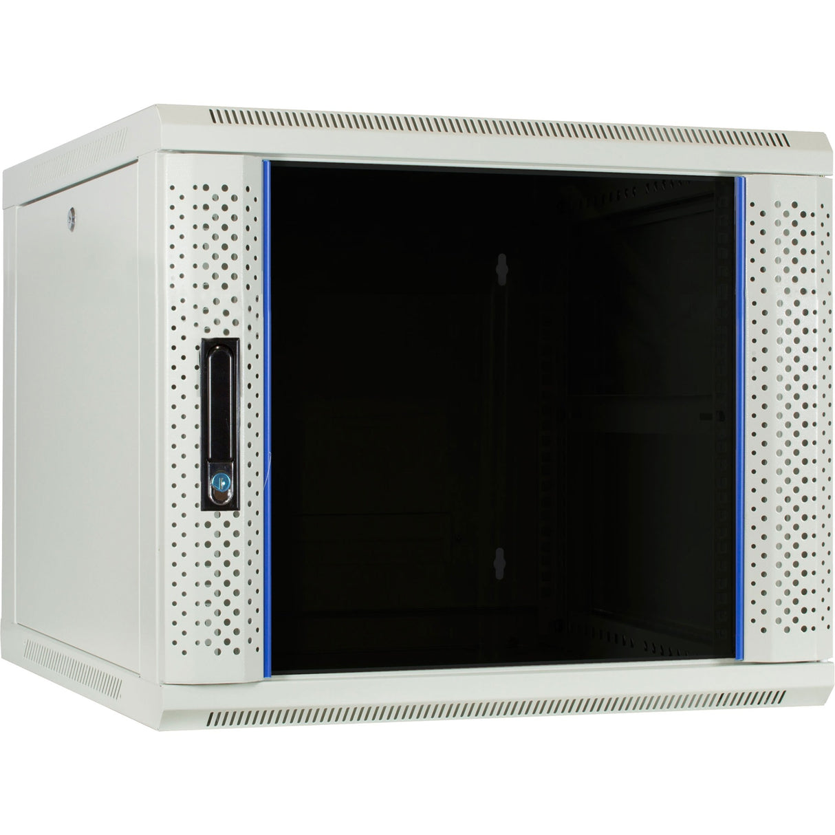 Dsi 9u witte wandkast met glazen deur - ds6609w server rack (wit, 600 x 600 x 500mm)