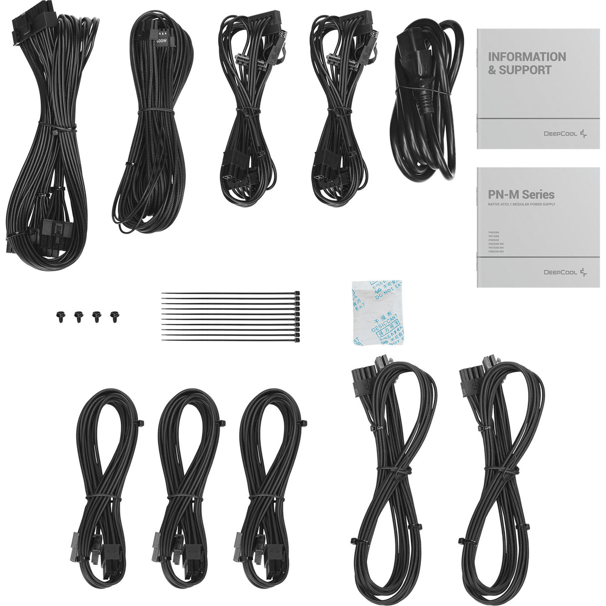 Deepcool pn850m modulaire 850 watt voeding (zwart, 1x 12v-2x6, 3x pcie)