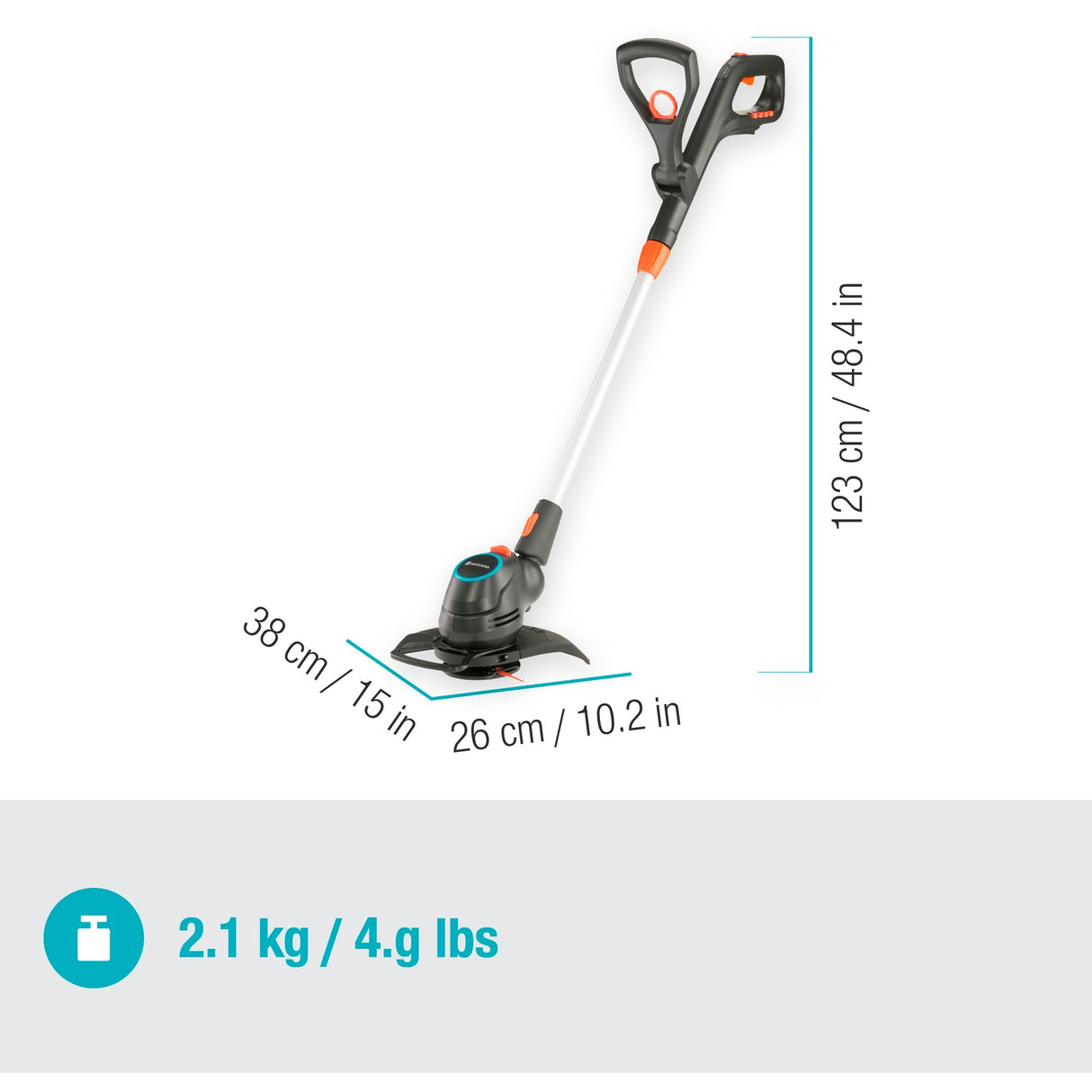 Gardena comfortcut accu grastrimmer - 23 18v-p4a solo - excl. accu