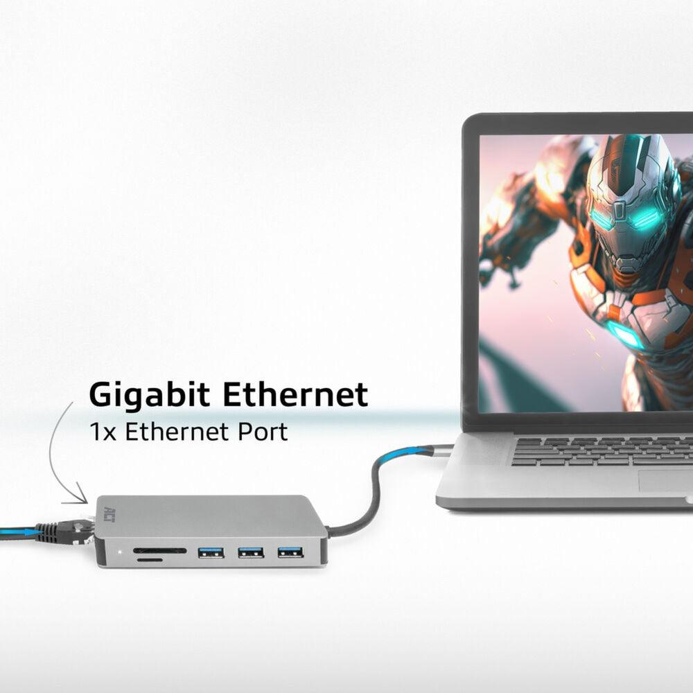 Act connectivity usb-c 4k docking station (aluminium, usb-c, hdmi, lan)