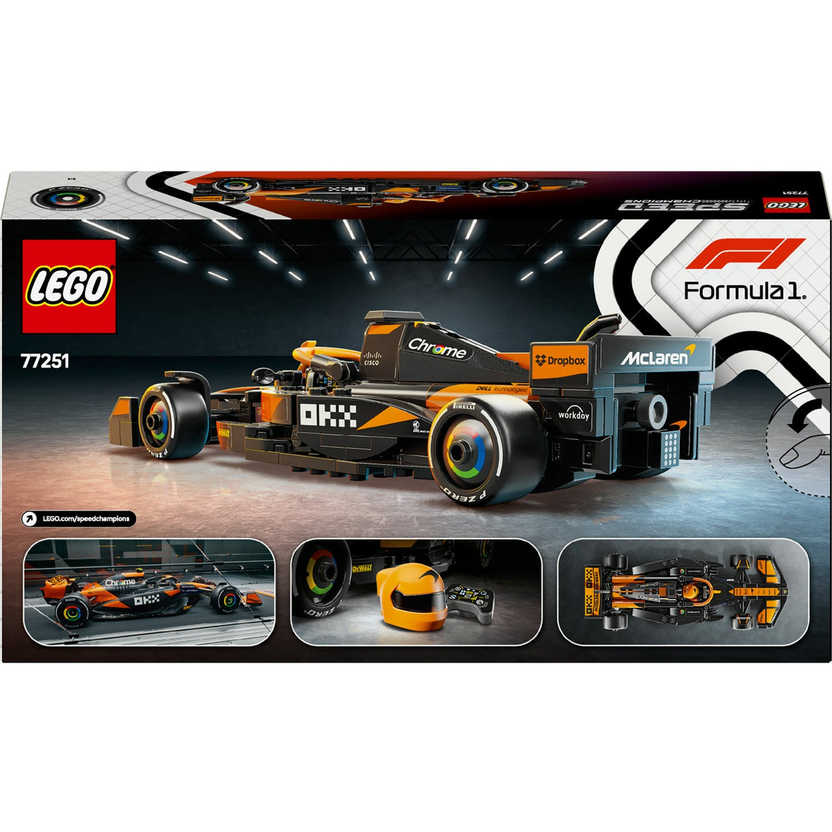 Lego speed champions mclaren f1 team mcl38 racewagen set - 77251