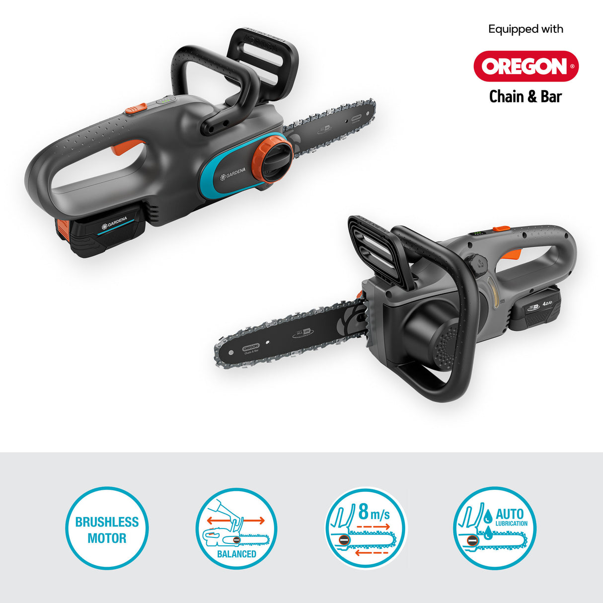 Gardena kettingzaag 250 18v p4a set