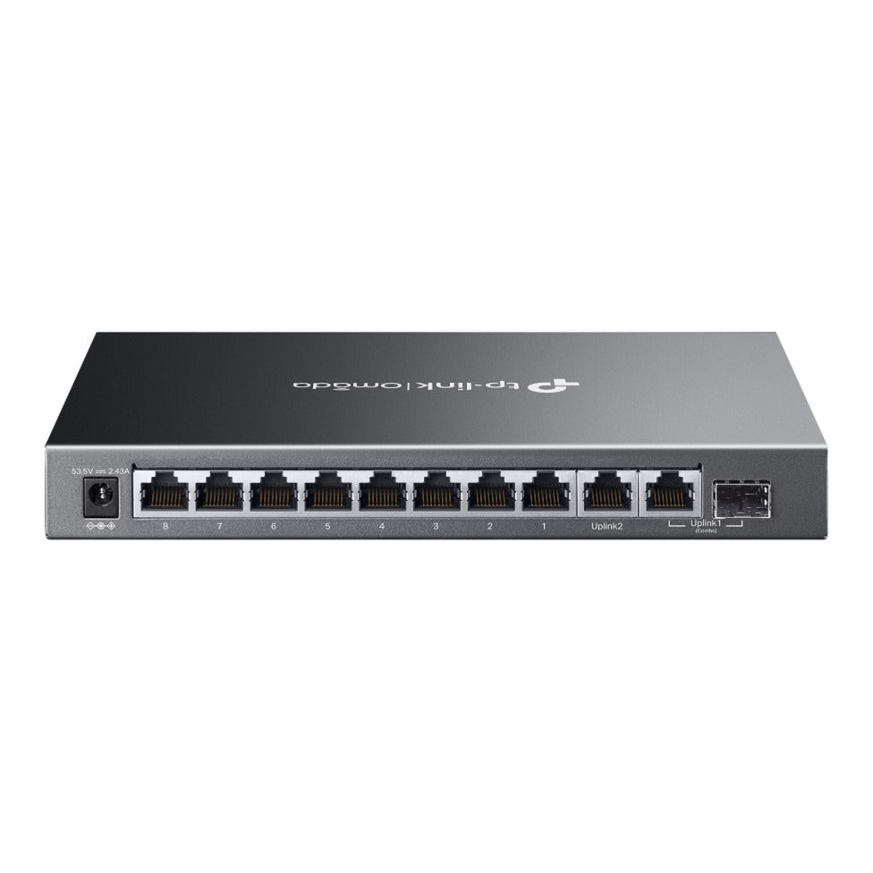 Tp-link omada es210gmp 10-poort gigabit easy managed switch (zwart, 8x poe+, 1x gigabit sfp)