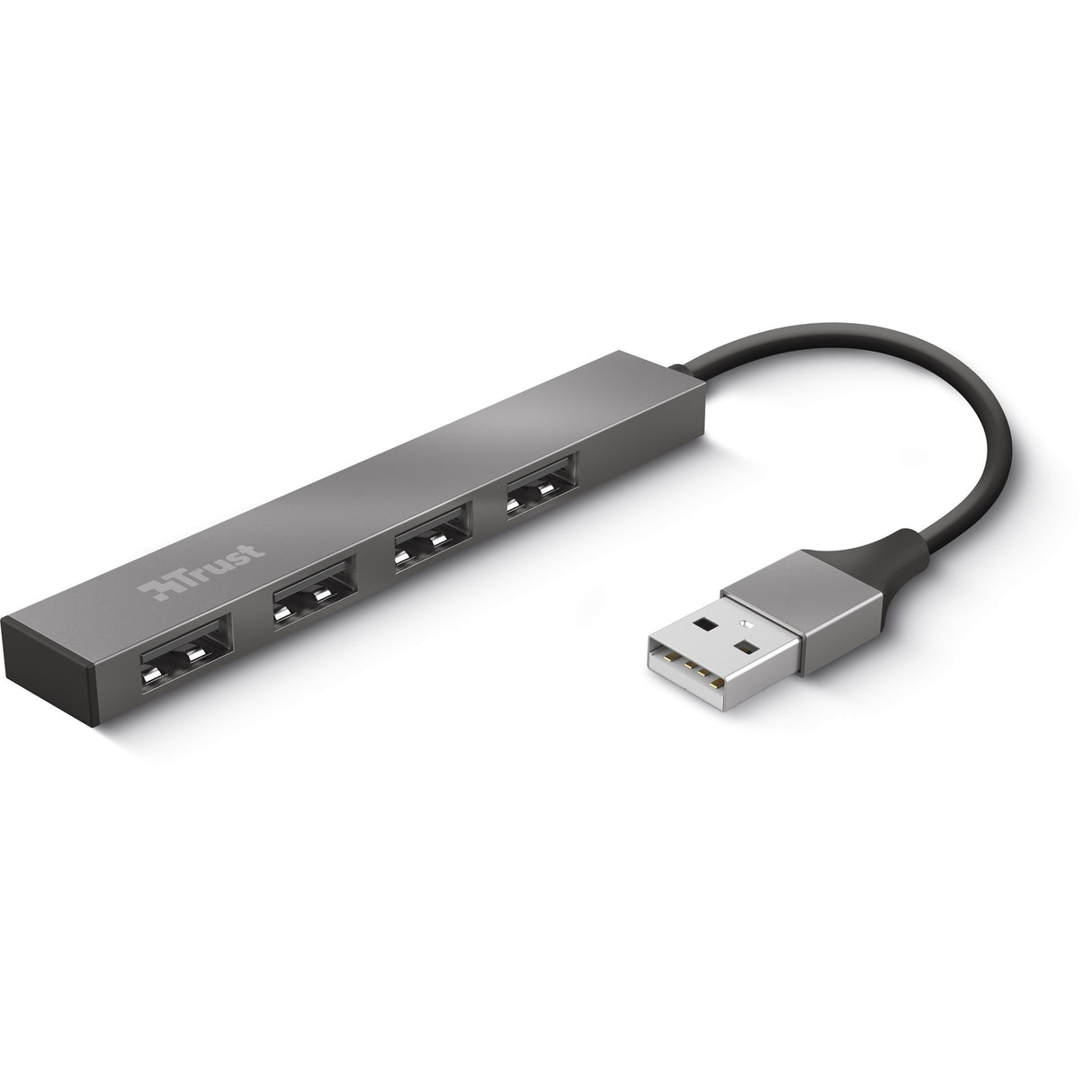 Trust halyx aluminium 4-port mini usb hub usb-hub (aluminium)