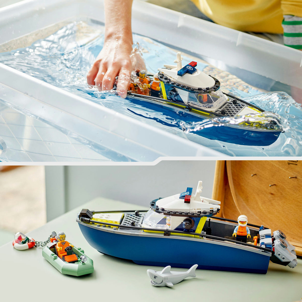 Lego city 60456 achtervolging met politieboot