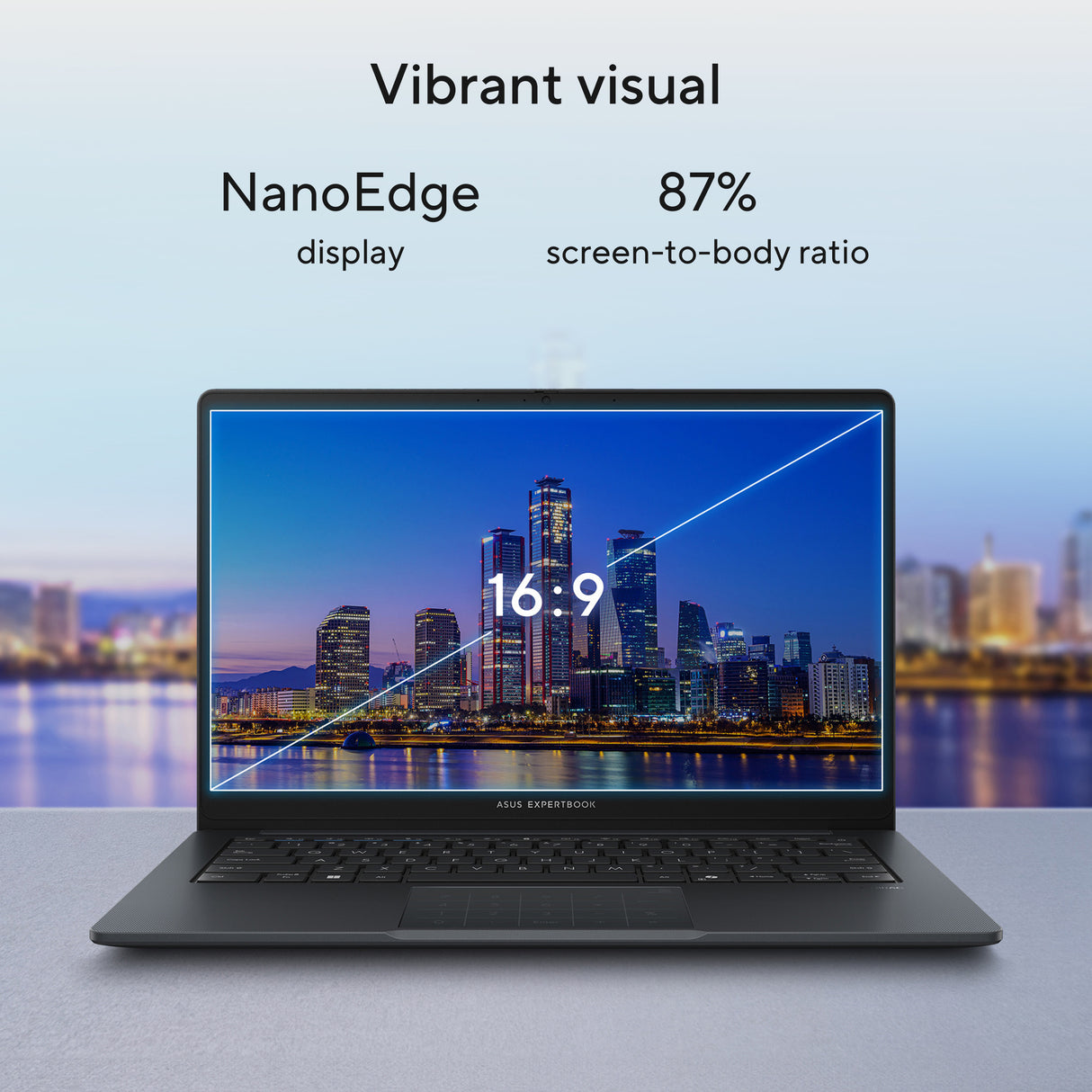 Asus expertbook b1 b1403cva-s63661xa 14 copilot+ laptop (grijs | core i5-13420h | uhd graphics | 8 gb | 256 gb ssd)