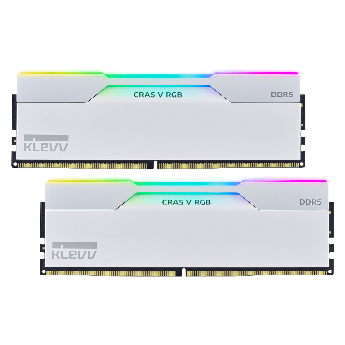 Klevv 32 gb ddr5-6000 (2x 16 gb) kit werkgeheugen (wit, kd5agua80-60a300j, cras v rgb, xmp 3.0, expo)