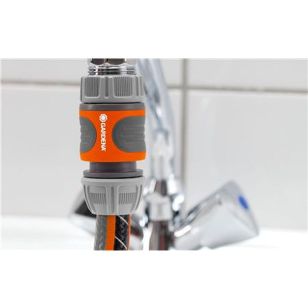 Gardena kunststof kraanaansluiting steekkoppeling - 13 mm (1 2) ø, 15 mm (1 2) ø, 24,2 mm (3 4) binnen - 18285-20