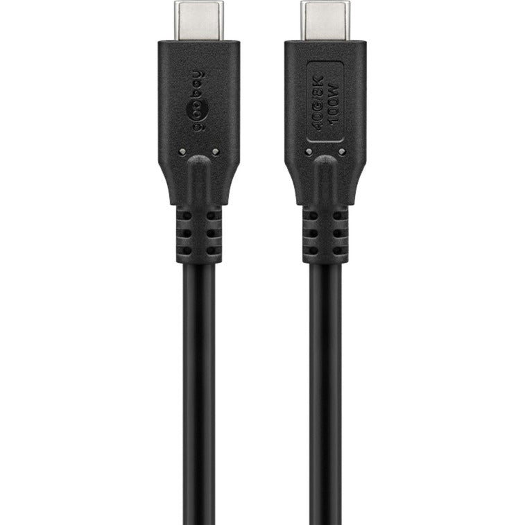 Goobay usb-c 4.0 > usb-c kabel (zwart, 1 meter)