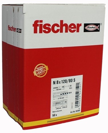 Fischer nagelplug n8x120 (50st.)