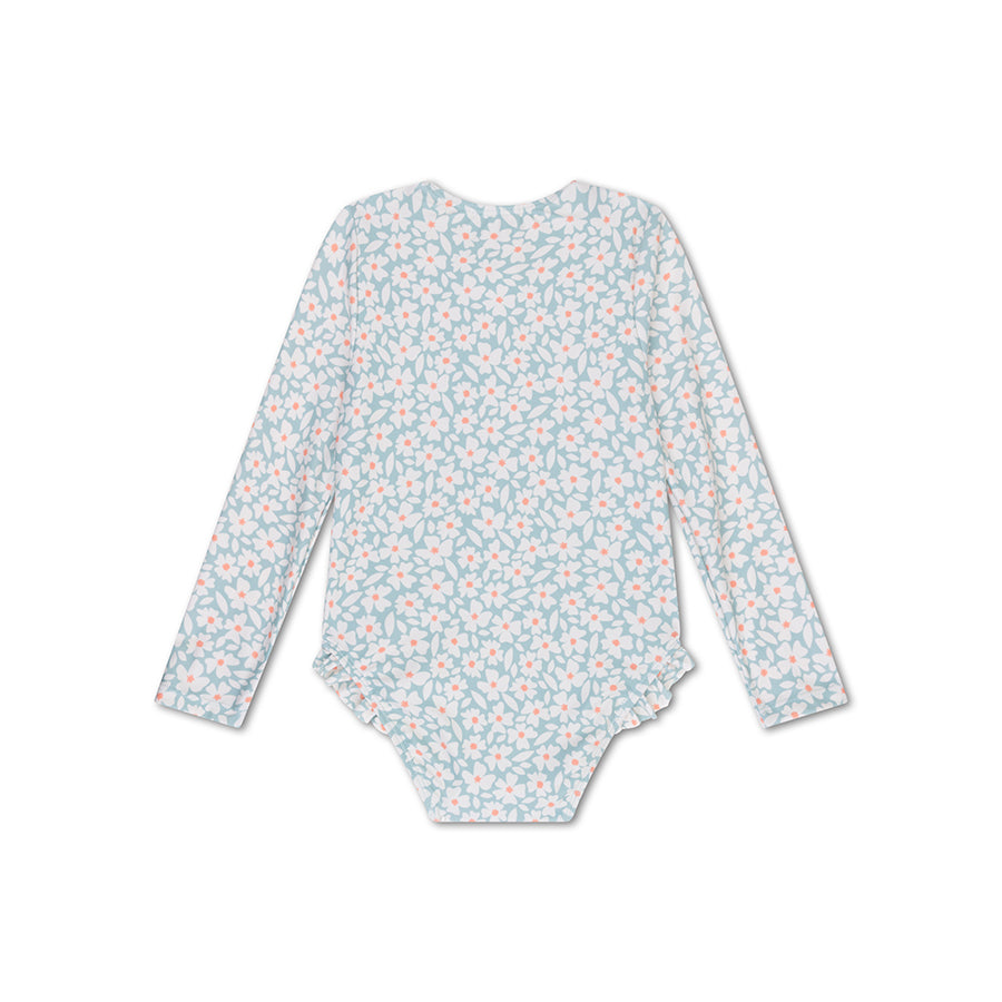 Florish | groen meisjes uv badpak met lange mouwen