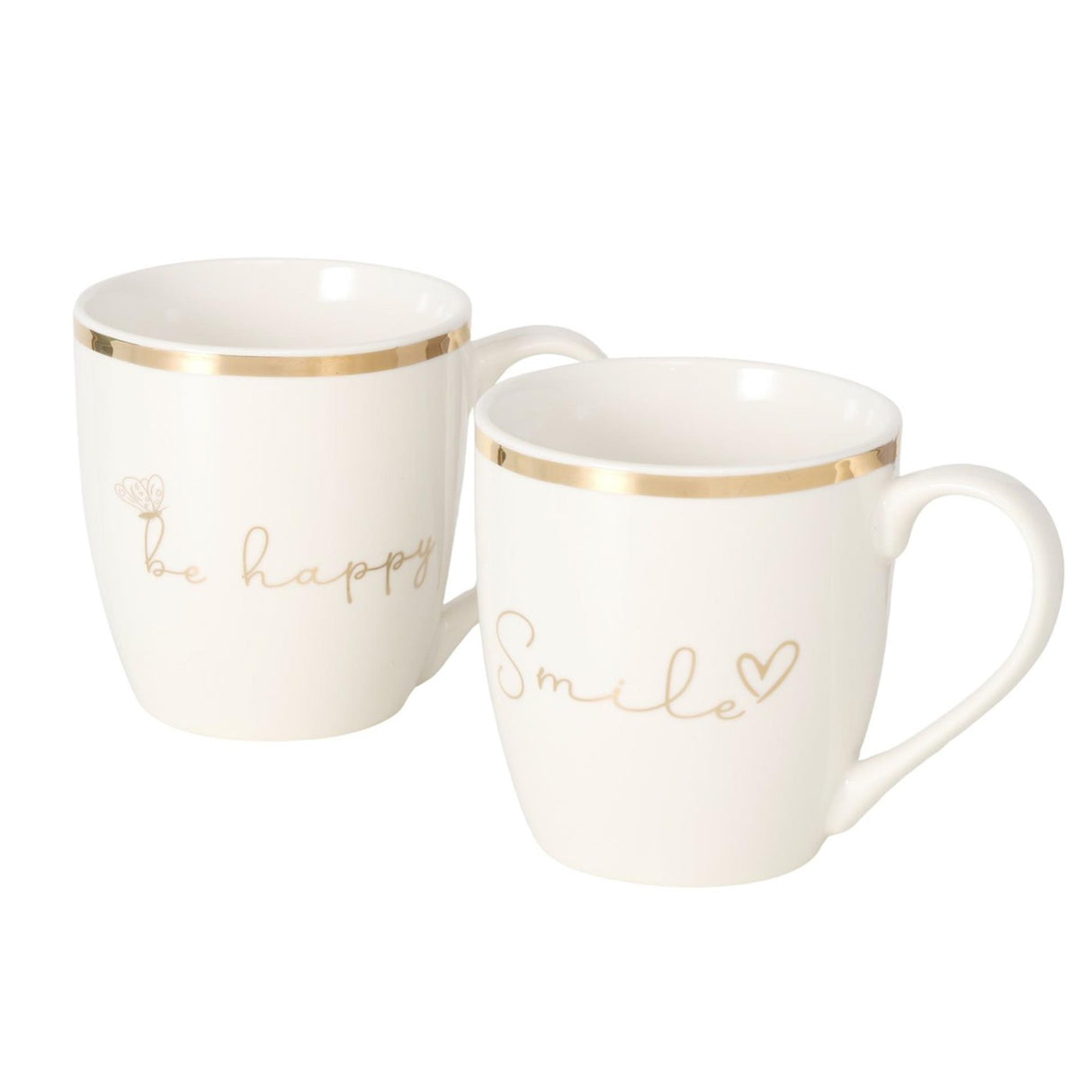 Boltze home mok davina be happy smile goud 400ml