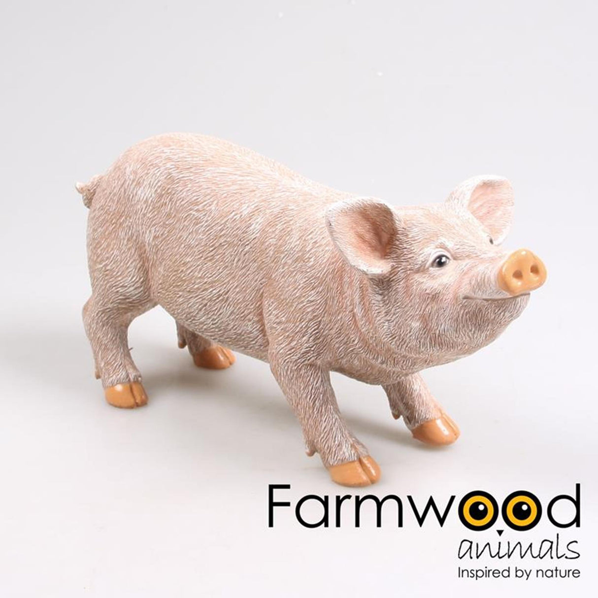 Farmwood animals tuinbeeld varken staand 13x17x36cm