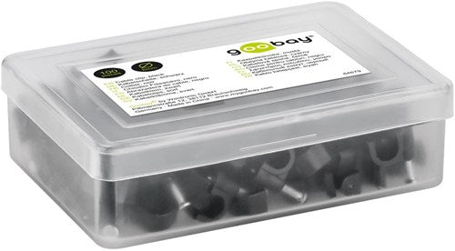 Enzo goobay kabelclip 6mm rond zwart box(100) - 4113231