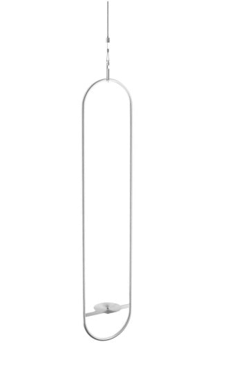 Höfats Spin 120 sfeerlantaarn hangend 150 cm RVS zilver
