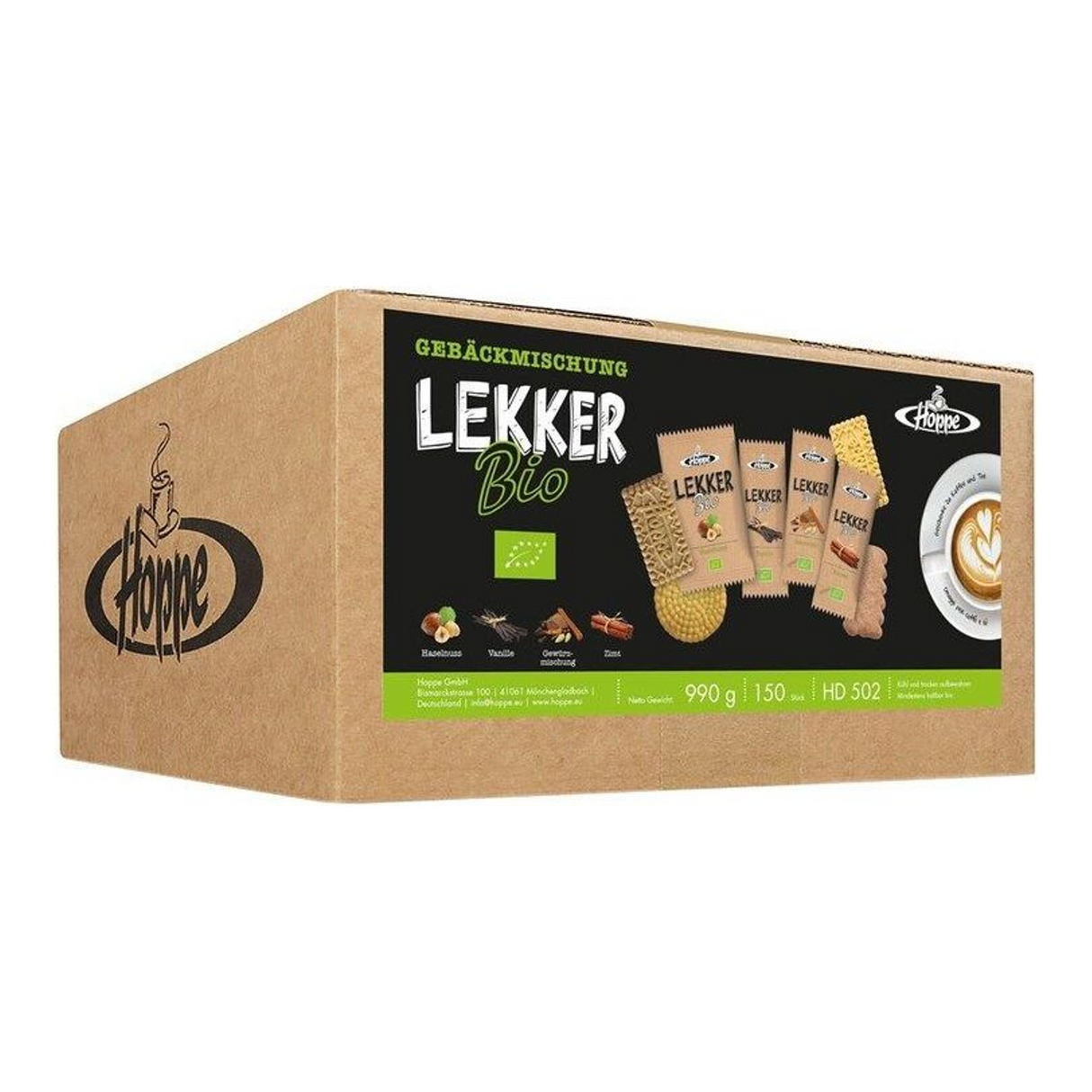 Hoppe koffiekoekjes koekjesmix lekker bio (150 stuks)