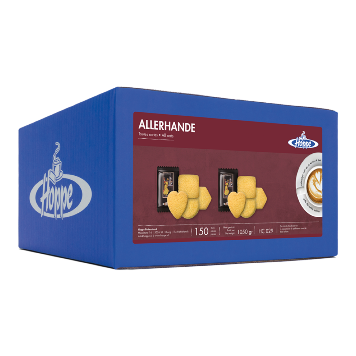 Hoppe koffiekoekjes roomboter allerhande (150 stuks)