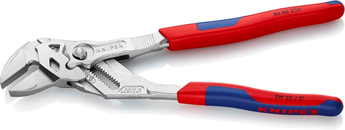 Knipex sleuteltang | 250 mm lengte | tang en schroefsleutel in eén | meer-componentengrepen - 86 05 250 sb