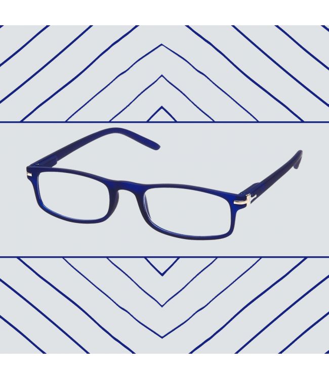Spectrum leesbril mat blauw assorti rechthoekig assorti