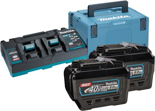 Makita accu starterset xgt dc40rb 2xbl4080f in mbox - 191y97-1