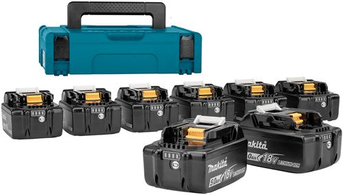 Makita 199697-1 | lxt accuset 18v in mbox nr.1 (8x 5.0ah bl1850b accu) - 199697-1