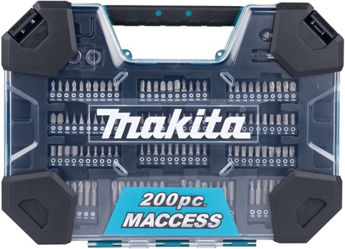 Makita accessoires makita e-22610 boor- en schroefbitset 200-delig in koffer