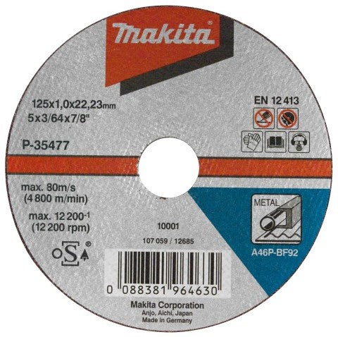 Makita accessoires doorslijpsch. 125x2,5mm metaal | 1 stuk - a-85313