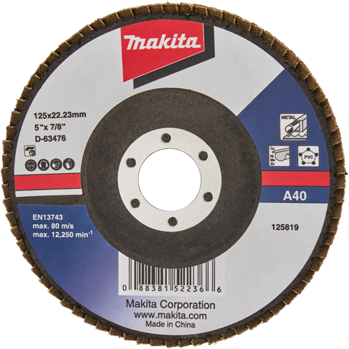 Makita accessoires lamellenschuurschijf 125mm a40 - d-63476 - d-63476