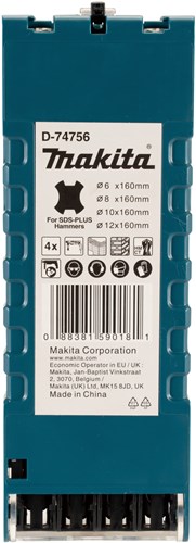 Makita accessoires p2s betonborenset | sds-plus | 4-delig