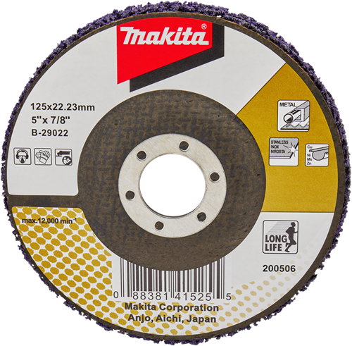 Makita accessoires makita b-29022 reinigingsschijf 125 mm 1 stuk(s)